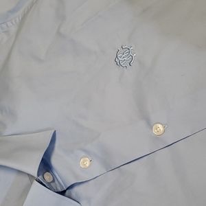 NEW Roberto Cavalli Sky Blue Cotton Dress Shirt L 16.5